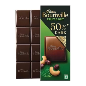 Cadbury Bournville Fruit & Nut 50% Dark Chocolate Bar, 75 Gm