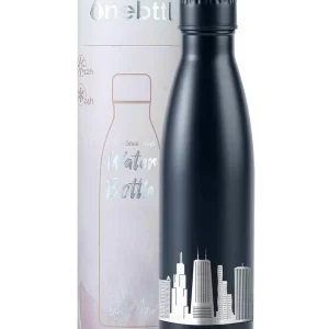 Chicago City Skyline Gifts, Chicago Gifts for NYC Lovers, Skyline Map 17oz/500ml Stainless Steel Insulated Water Bottle, Perfect for Birthday & Christmas