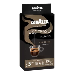 Lavazza Caffe Espresso, 100% Arabica Light Roast Ground Coffee, 250 G (Pack Of 6), Box