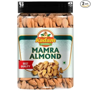Mamra Almonds (500g) and Premium Pine Nuts Jumbo Size (1kg) | COMBO OF 2