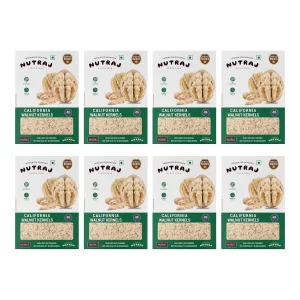 Nutraj California Walnut Kernels 2kg (250gm x 8) Pack Without Shell | Akhrot Giri | Dry Fruits and Nuts | Grocery Items.