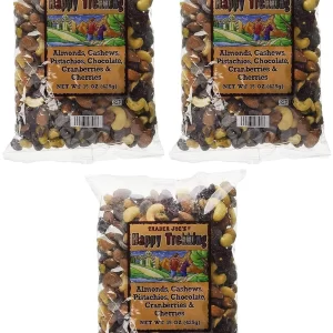 Trader Joe's Happy Trekking Almonds, Cashews & Chocolate (Pack of 3)